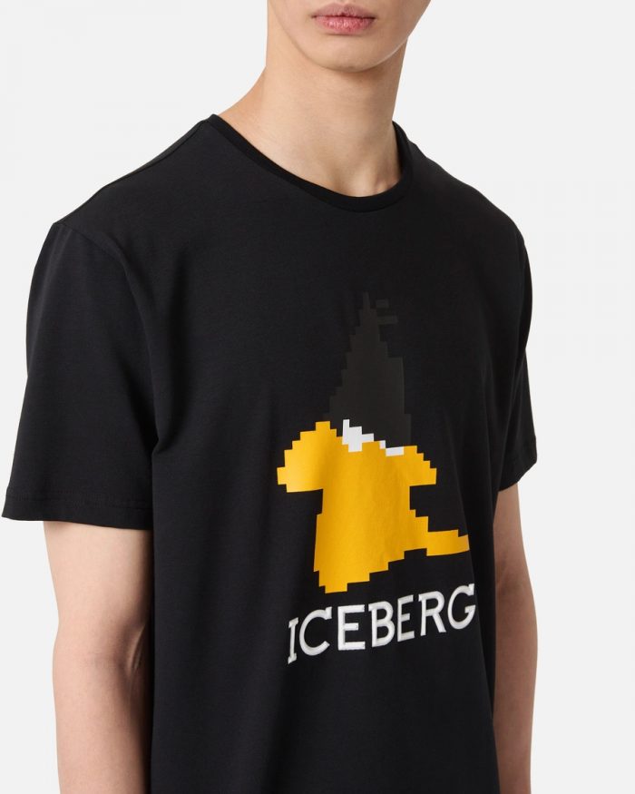 ICEBERG TSHIRT JERSEY BLACK