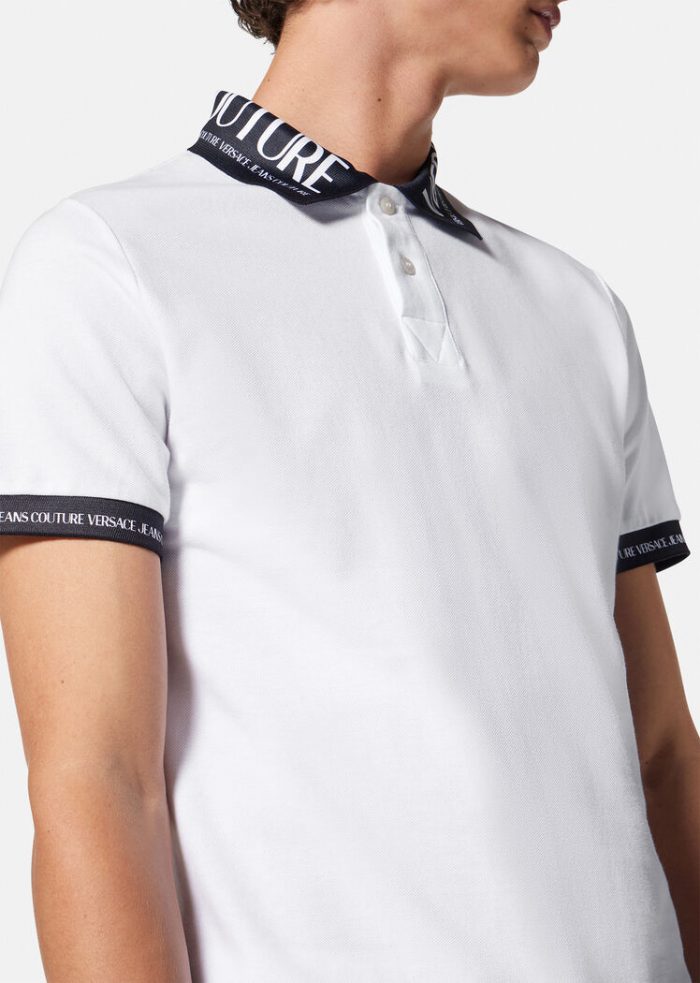 VERSACE JEANS COUTURE LOGO POLO WHITE