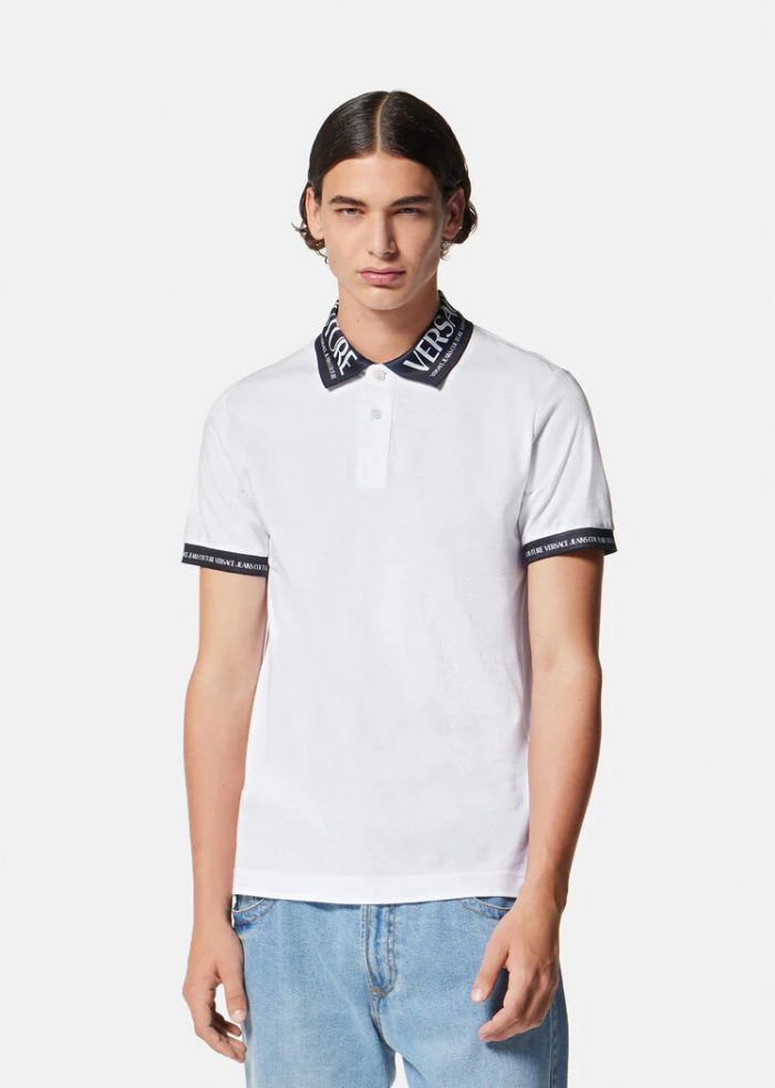 VERSACE JEANS COUTURE LOGO POLO WHITE