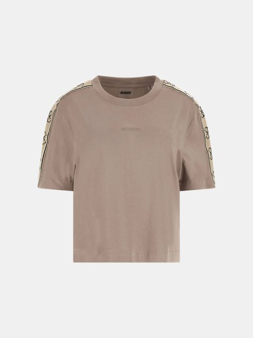 GUESS BRITNEY CROP TEE - POSH TAUPE