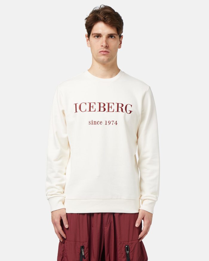 ICEBERG SWEATSHIRT BIG LOGO - IVORY