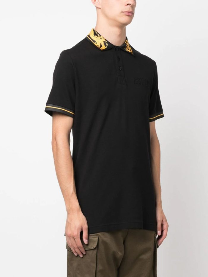VERSACE JEANS COUTURE POLO LOGO BLACK/GOLD