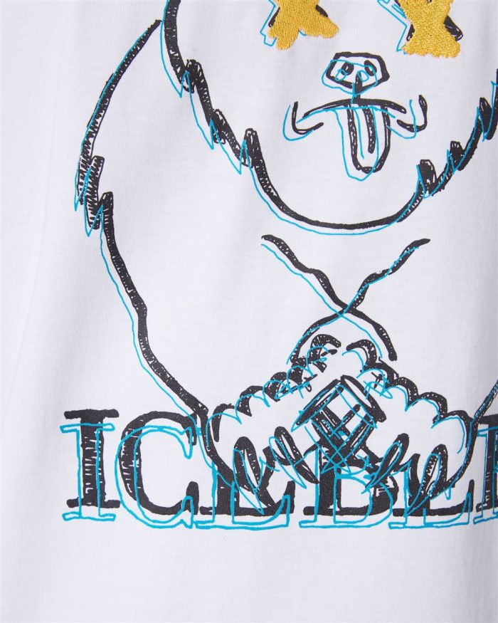 ICEBERG T SHIRT BEAR - WHITE