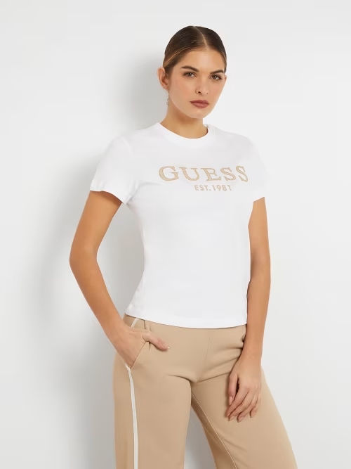 GUESS NYRA SS T-SHIRT - PURE WHITE