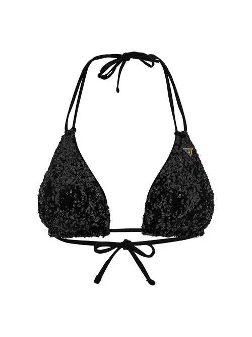 GUESS SWIMWEAR SEQUINS TRIANGLE - BLACK