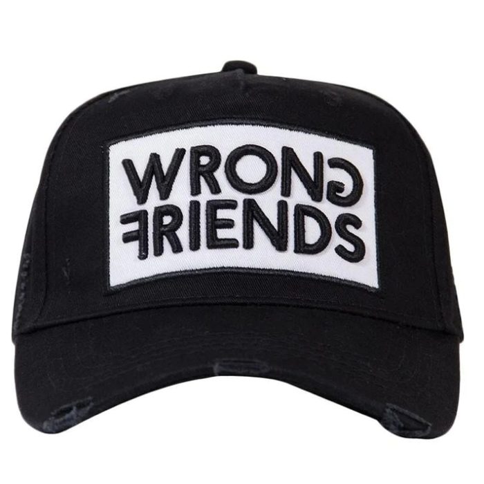 WRONG FRIENDS BARCELONA CAP BLACK/WHITE