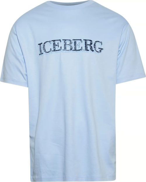 ICEBERG T SHIRT LOGO DUBBEL BLUE - AZZURRO