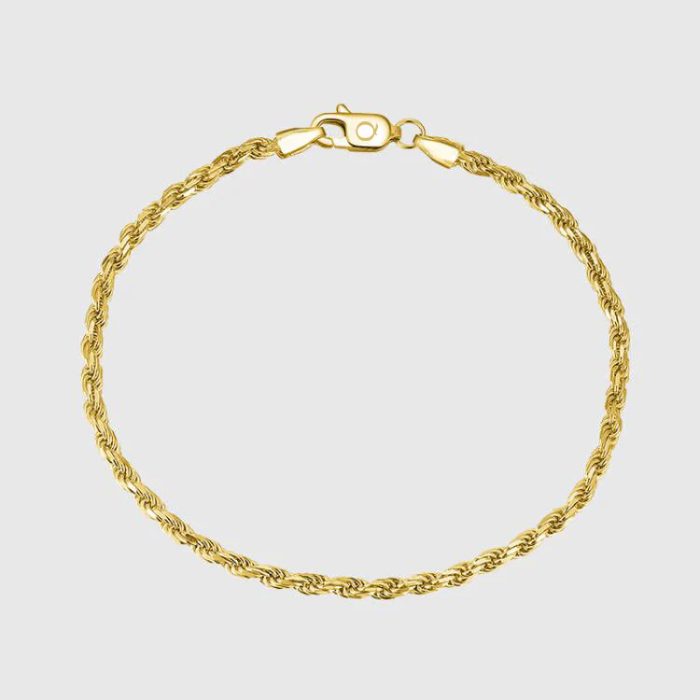 QREAM ROPE BRACELET 3MM - GOLD