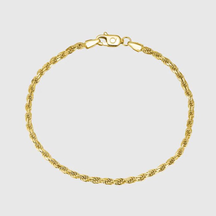 QREAM ROPE BRACELET 3MM - GOLD