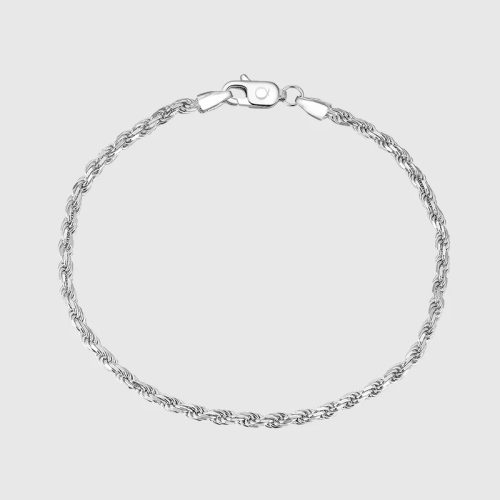 QREAM ROPE BRACELET 3MM - SILVER