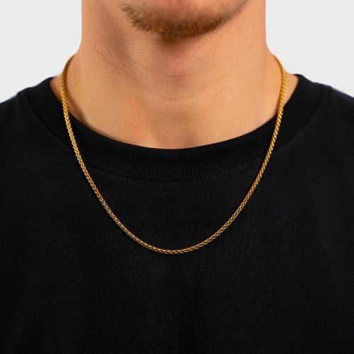 QREAM WHEAT CHAIN 3MM - GOLD
