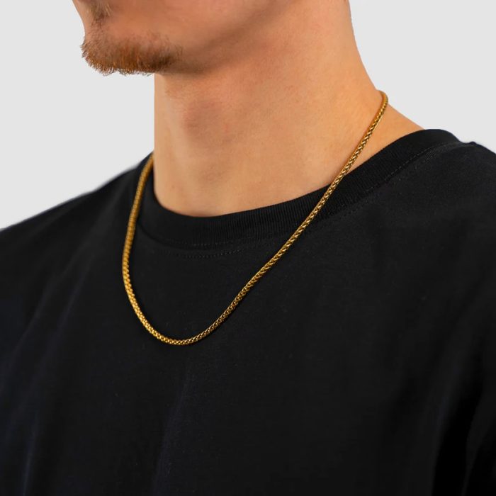 QREAM WHEAT CHAIN 3MM - GOLD