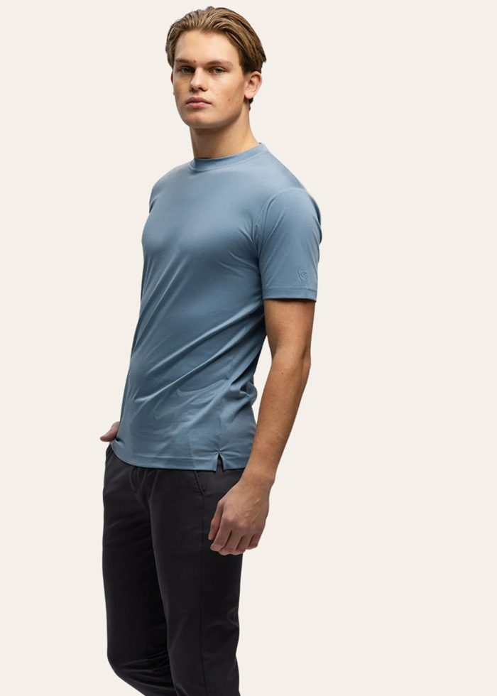 TRIAD'ORO SLIM FIT T-SHIRT - STEEL BLUE