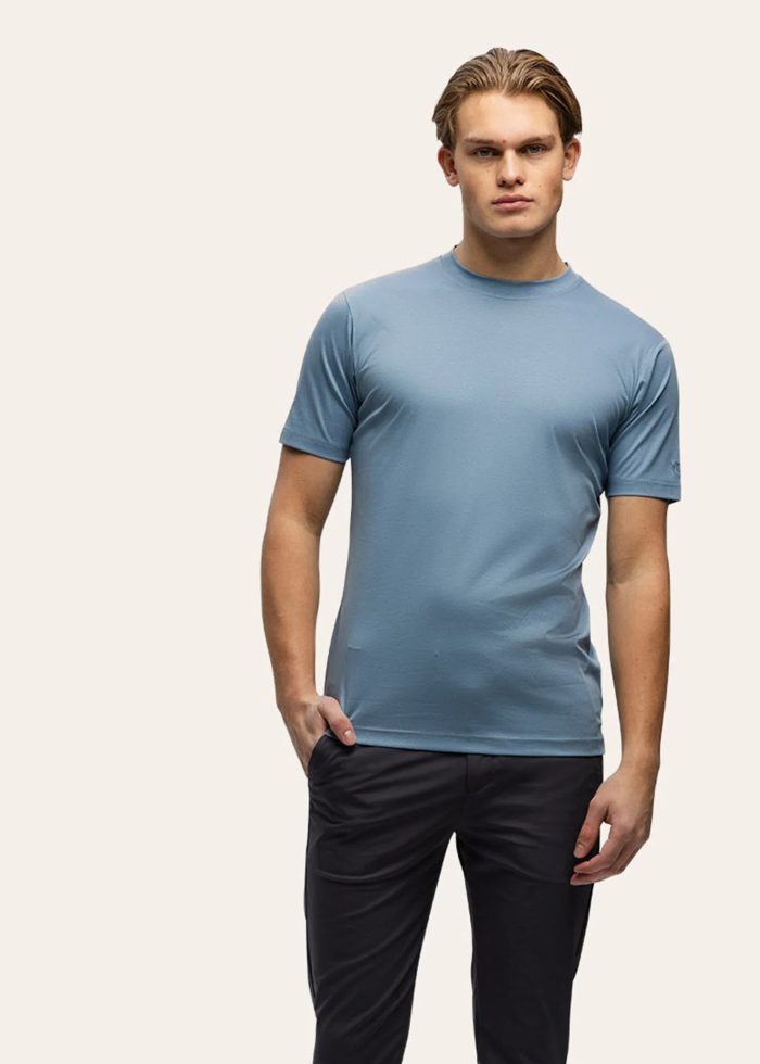 TRIAD'ORO SLIM FIT T-SHIRT - STEEL BLUE