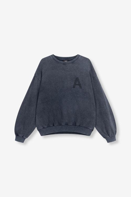 ALIX THE LABEL LADIES KNITTED ACID WASHED SWEATER
