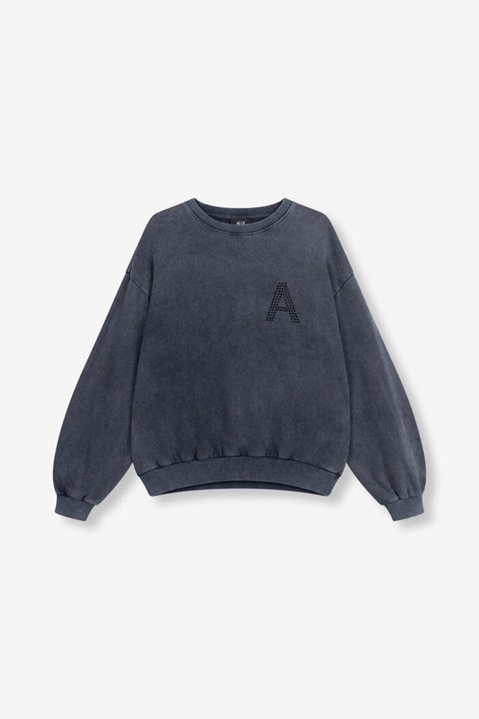 ALIX THE LABEL LADIES KNITTED ACID WASHED SWEATER