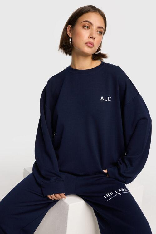 ALIX THE LABEL LADIES KNITTED SCUBA SWEATER