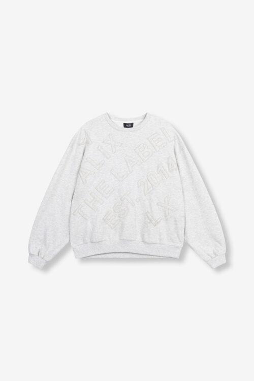 ALIX THE LABEL LADIES KNITTED TEXT PATCHES SWEATER