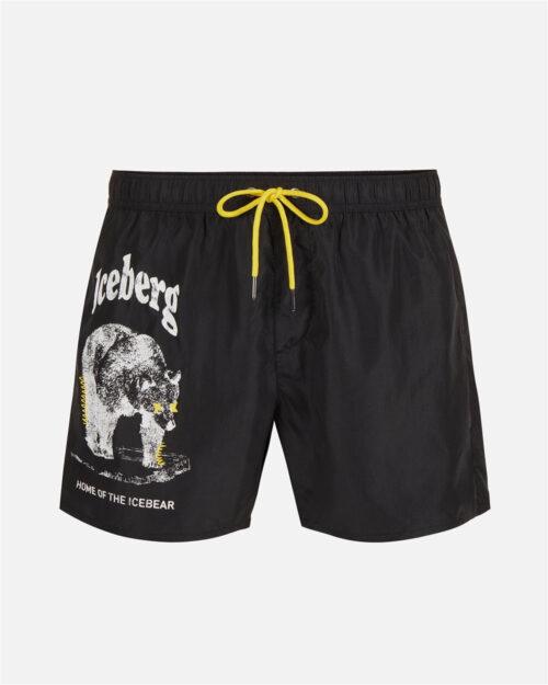 ICEBERG BEACHWEAR BEAR SWIMSHORT - BLACK