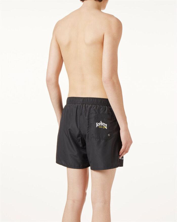 ICEBERG BEACHWEAR BEAR SWIMSHORT - BLACK