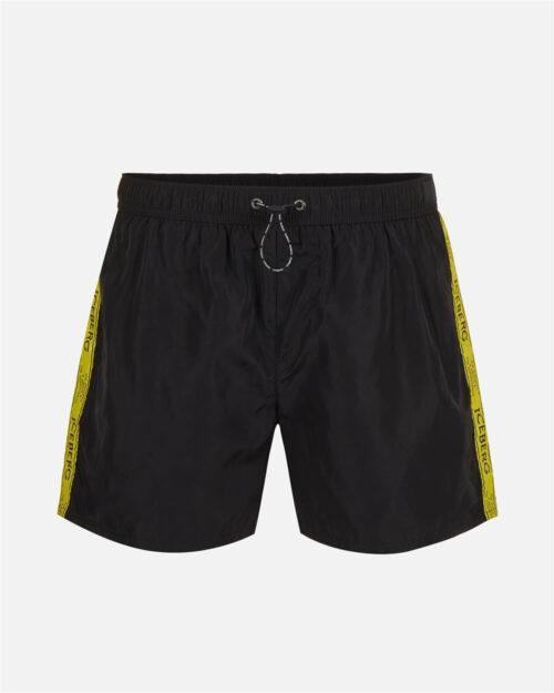 ICEBERG BEACHWEAR TAPE SWIMSHORT - BLACK