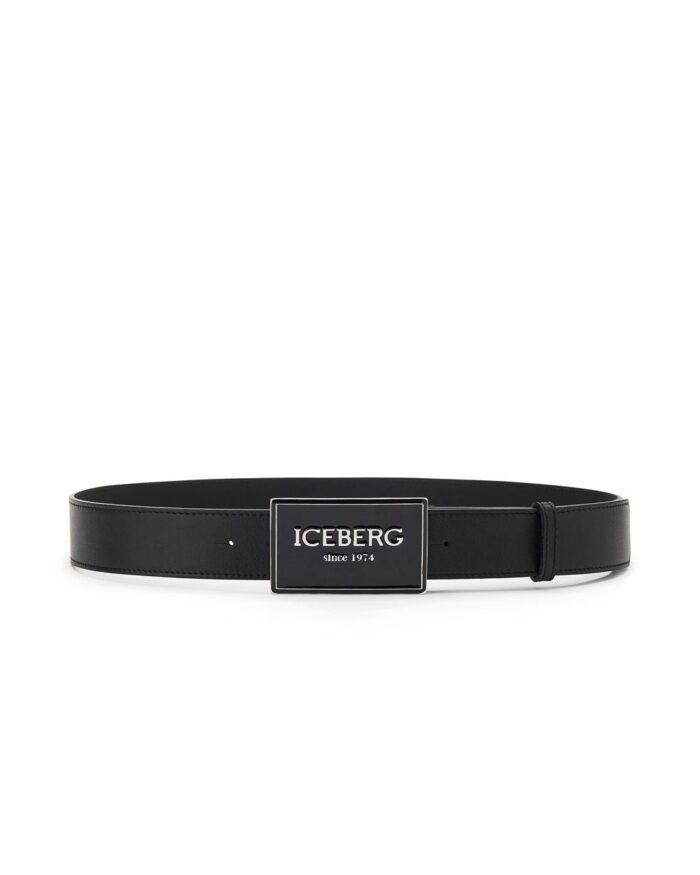 ICEBERG BELT BIG LOGO - BLACK