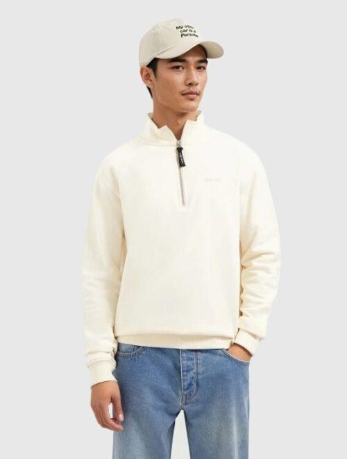 PURE PATH LOOSE FIT HALF ZIP LS SWEATERS