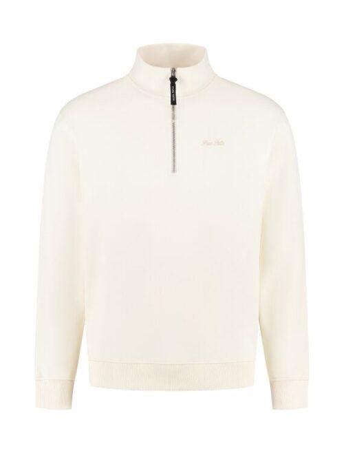 PURE PATH LOOSE FIT HALF ZIP LS SWEATERS