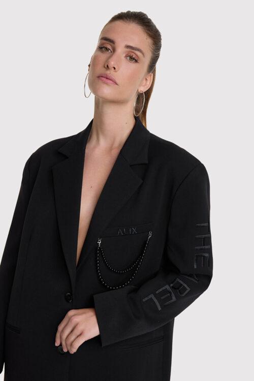 ALIX THE LABEL LADIES WOVEN GRANDAD BLAZER