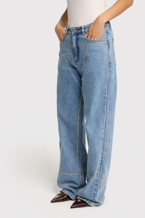 ALIX THE LABEL LADIES WOVEN STUDS PANTS