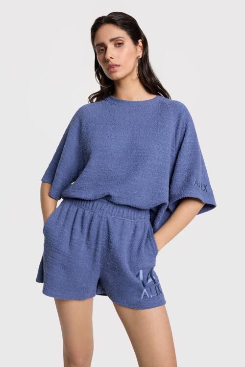 ALIX THE LABEL LADIES KNITTED BOUCLE SHORTS
