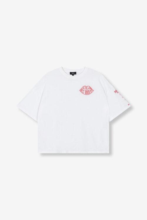 ALIX THE LABEL LADIES KNITTED LIPS T-SHIRT