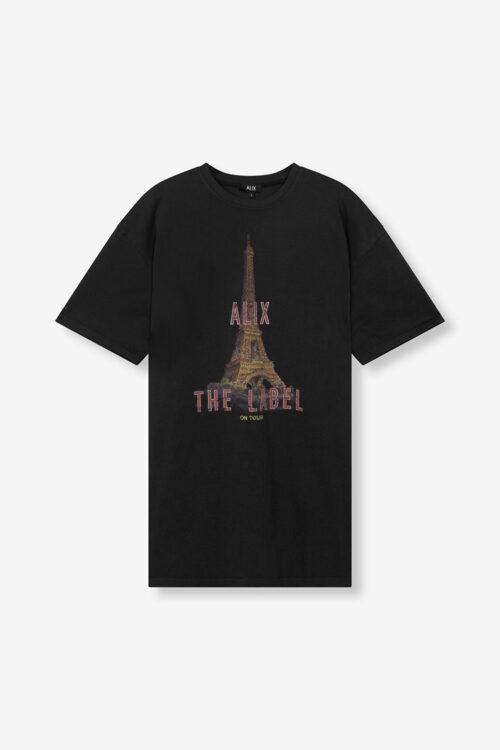 ALIX THE LABEL LADIES KNITTED PARIS T-SHIRT DRESS