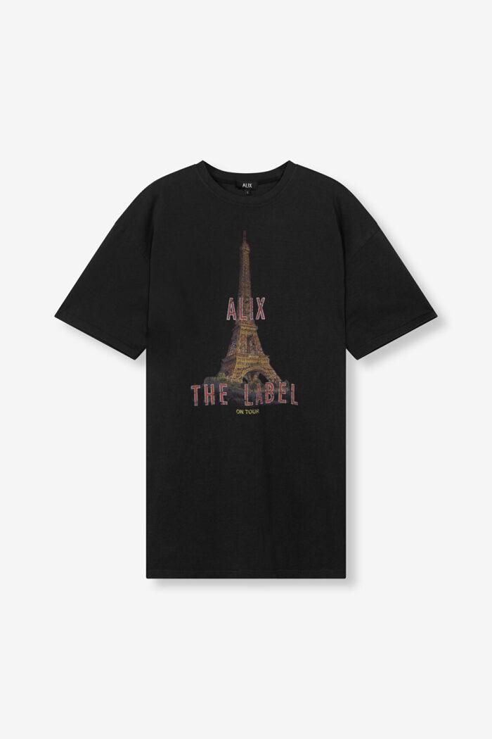ALIX THE LABEL LADIES KNITTED PARIS T-SHIRT DRESS