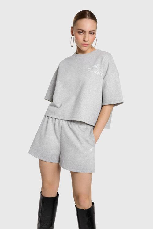 ALIX THE LABEL LADIES KNITTED SWEAT SHORTS