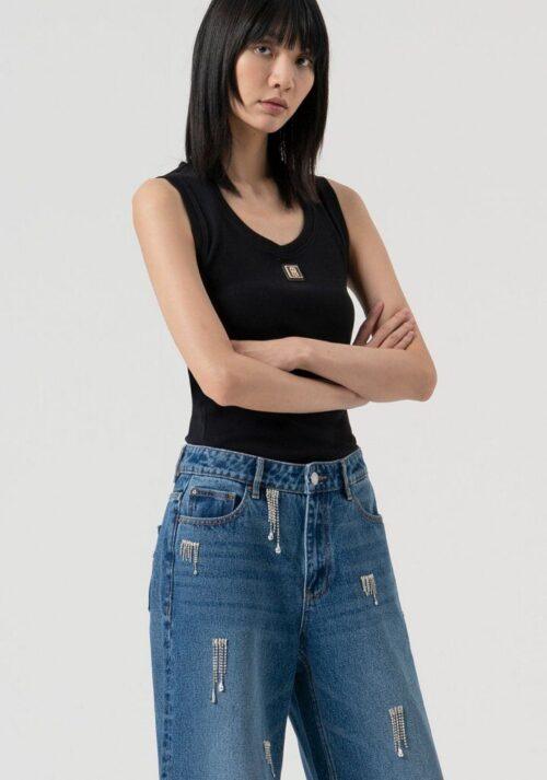 FRACOMINA DENIM REGULAR FLARE PANT - STONEWASH