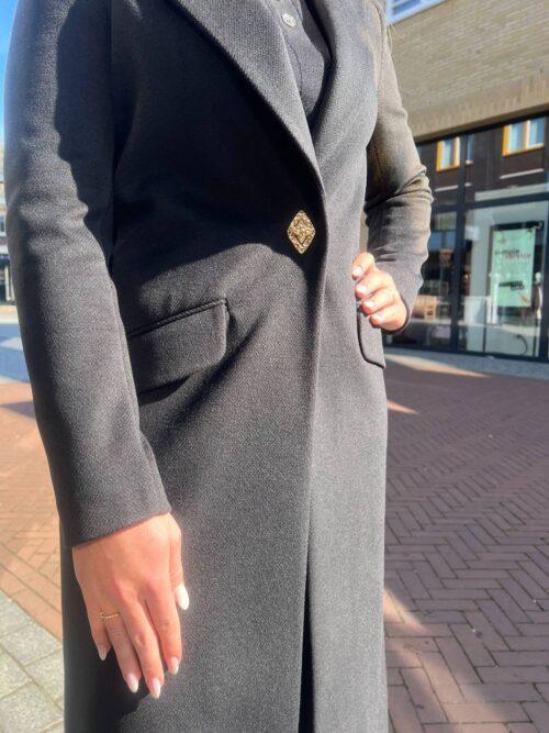 FRACOMINA LONG COAT - BLACK