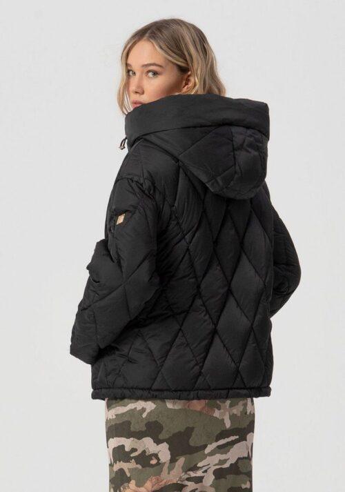 FRACOMINA PADDED COAT - BLACK CREAM