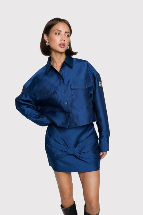 ALIX THE LABEL LADIES WOVEN CROPPED BLOUSE