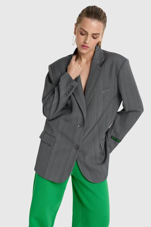 ALIX THE LABEL LADIES WOVEN STRUCTURED BLAZER