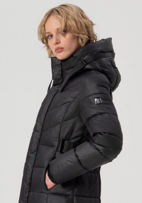 FRACOMINA LONG PADDED COAT - BLACK