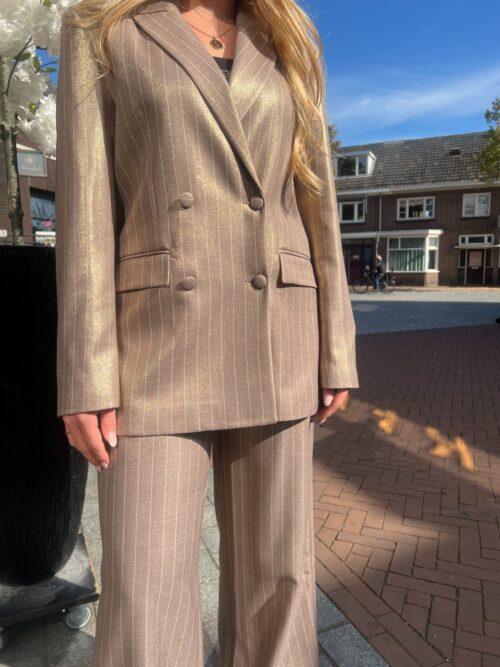 FRACOMINA OVERSIZED DOUBLE BREASTED JACKET - TAUPE