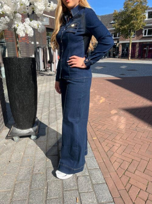 FRACOMINA PALAZZO PANTS - BLUE