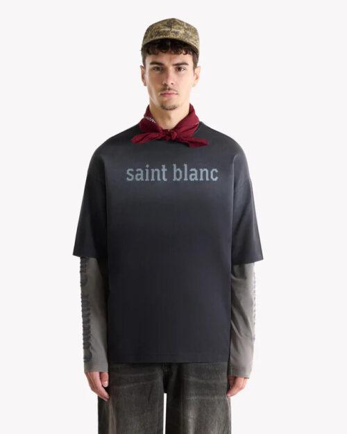 SAINT BLANC COLLECTIVE DOUBLE LONG SHIRT - CAVIAR