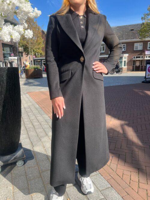 FRACOMINA LONG COAT - BLACK