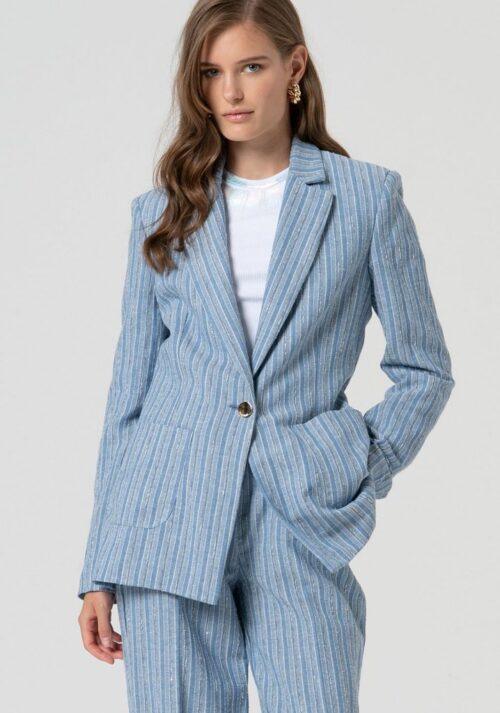 FRACOMINA LONG JACKET - BLUE