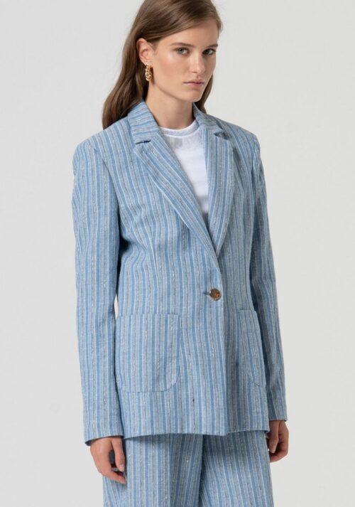 FRACOMINA LONG JACKET - BLUE