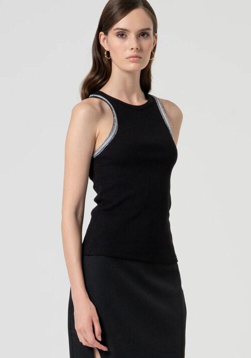 FRACOMINA TANK TOP - BLACK
