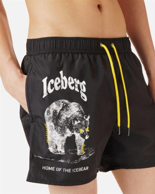 ICEBERG BEACHWEAR BEAR SWIMSHORT - BLACK