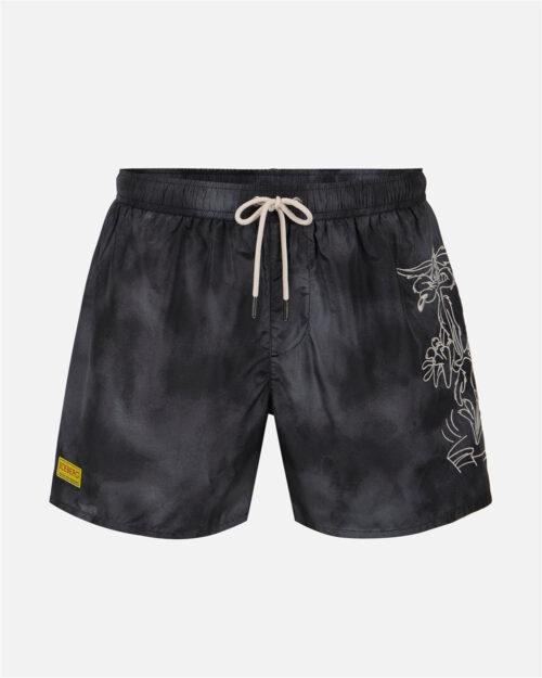 ICEBERG BEACHWEAR WARNER SWIMSHORT - BLACK